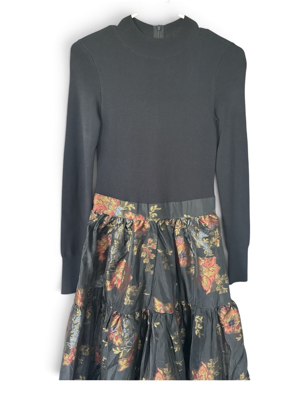 NWOT Ted Baker Audria Knit Bodice Tiered Midi Dress Size 0 - Picture 7 of 9